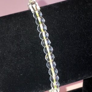 4Ocean Brand Clear and Green Beaded Boho Adjustable Bracelet